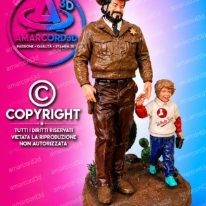 Sceriffo Extraterrestre Poco Extra E Molto Terrestre 19 cm BUD SPENCER dipinto