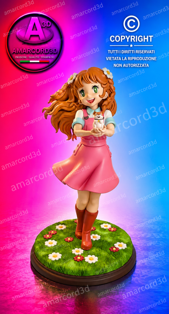 Charlotte FAN ART ACTION FIGURES Resina Stampa 3D CUSTOM Dipinta a Mano 15 cm