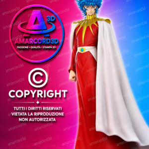 Abel Febo Saint Seiya 21 cm Fan art action figure stampa 3d resina dipinto a mano