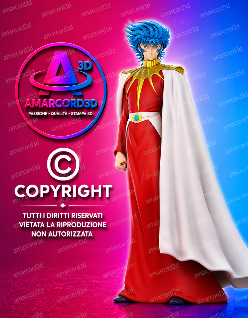 Abel Febo Saint Seiya 21 cm  Fan art action figure stampa 3d resina dipinto a mano