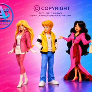 Siamo Quelli di Beverly Hills – Fan Art Action Figure in Resina 3D Diorama 18 cm