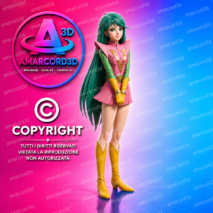 Combattler V Maggie Steven figura resina 3D 18cm dipinta a mano - Amarcord3D