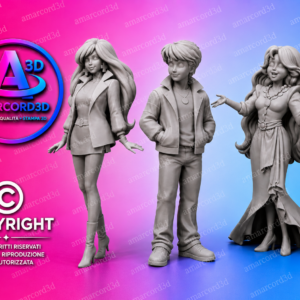 Siamo Quelli di Beverly Hills – Fan Art Action Figure in Resina 3D Diorama 18 cm Grezza Non Dipinta – Assemblata – Inspired NO COLOR