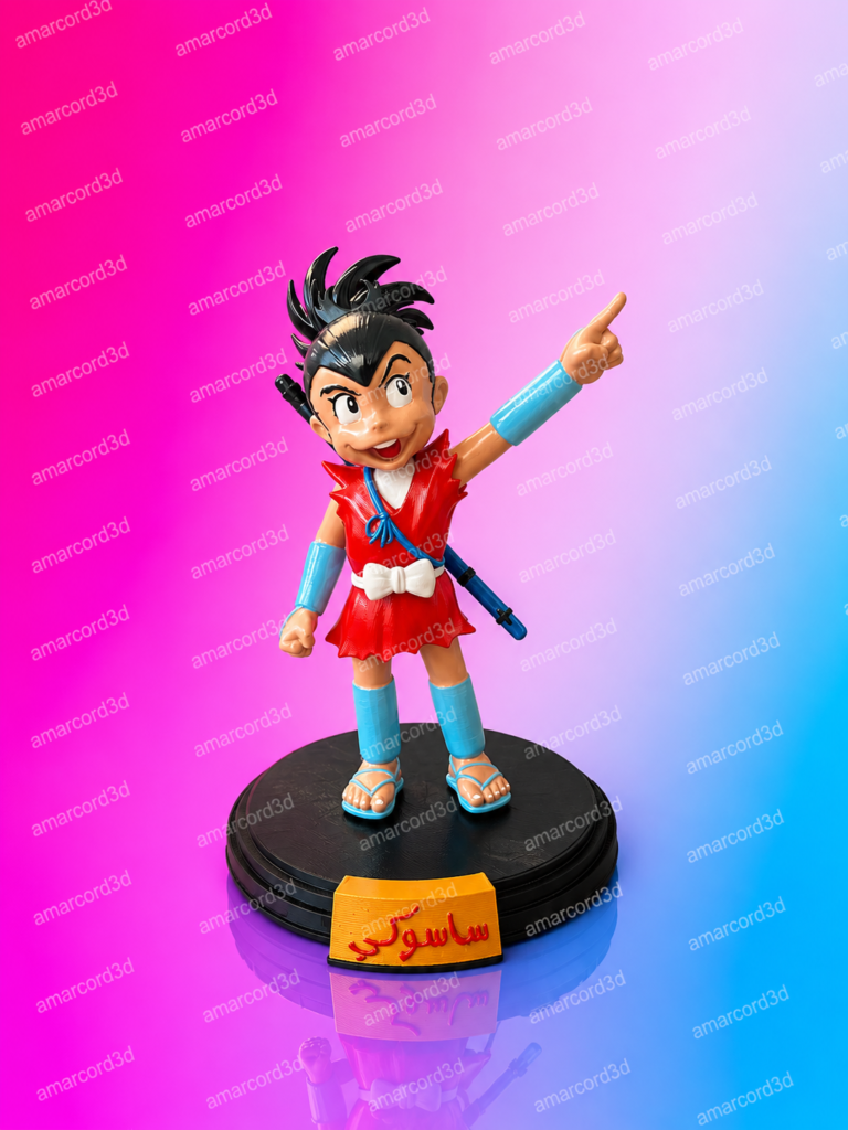 Il Piccolo Guerriero Sasuke figura resina dipinto a mano - Amarcord3D
