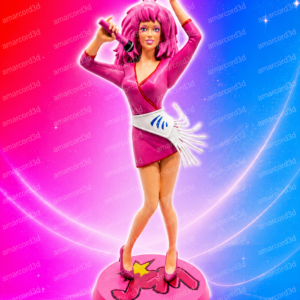 Jem and the Holograms figura resina 28cm dipinta a mano - Amarcord3D