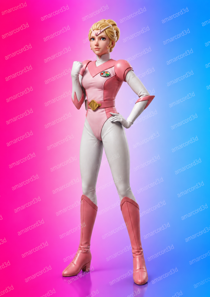 Voltron Golion Principessa Fara Leone Blu figura resina dipinta a mano - Amarcord3D