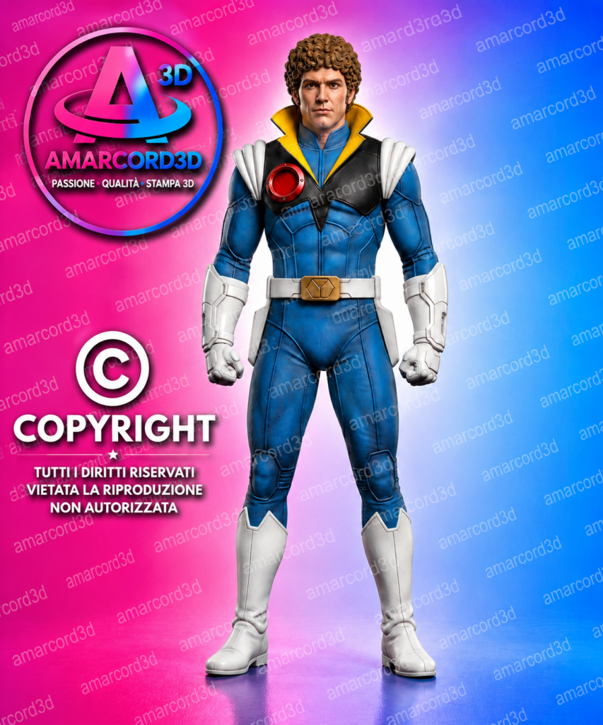 Baldios Jack Oliver figura resina 3D 19cm dipinto a mano - Amarcord3D