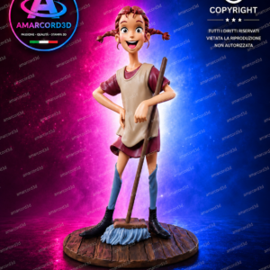 Papà gambalunga FAN ART ACTION FIGURES 18 cm Resina Stampa 3D CUSTOM Dipinta a Mano