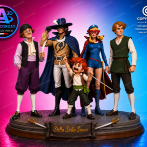Il Tulipano Nero La Stella della Senna Super Diorama Fan Art Action Figure in Resina 3D Diorama 20 cm Dipinto a Mano