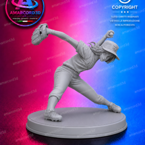 Pat Ragazza Del Baseball16 cm Grezza Non Dipinta – NO PRINT– Inspired NO COLOR - RESIN 3D
