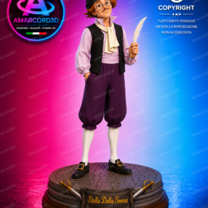 Il Tulipano Nero Charlot della Senna Fan Art Action Figure in Resina 3D Diorama 18 cm Dipinto a Mano