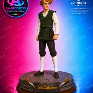 Il Tulipano Nero Mirand della Senna Fan Art Action Figure in Resina 3D Diorama 18 cm Dipinto a Mano