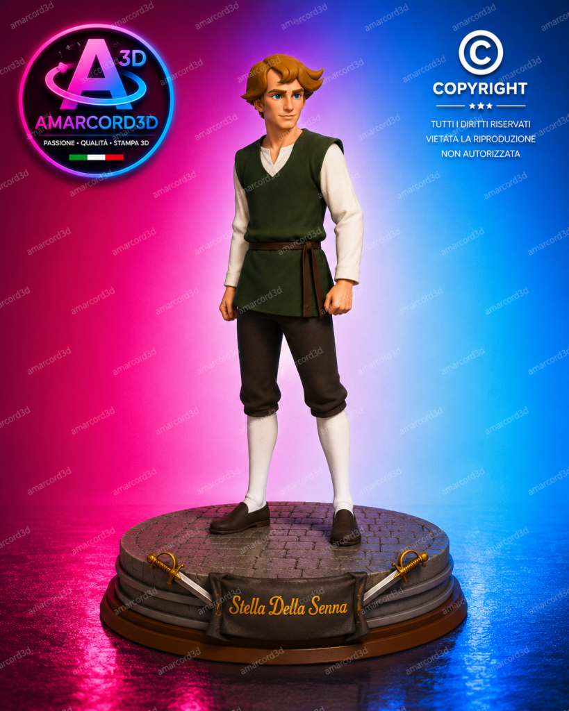 Il Tulipano Nero Mirand della Senna Fan Art Action Figure in Resina 3D Diorama 18 cm Dipinto a Mano