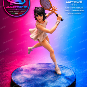 Jenny La Tennista FAN ART ACTION FIGURES Resina Stampa 3D CUSTOM Dipinta a Mano 22 cm