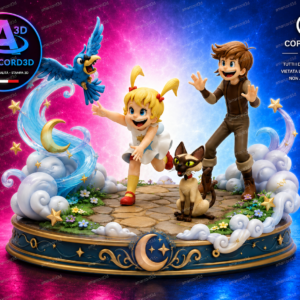 bia la sfida della magia personaggi Rabi e Apo Resina 18 cm Action Figure fan art DIORAMA Resina Stampa 3D CUSTOM Dipinta a Mano