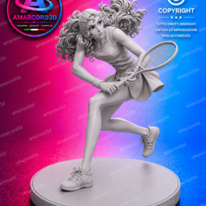 Jenny la Tennista Madame Butterfly 18 cm Grezza Non Dipinta – NO PRINT– Inspired NO COLOR - RESIN 3D
