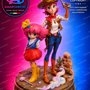 Il magico mondo di Gigì 22 cm Diorama FAN ART ACTION FIGURES Resina Stampa 3D CUSTOM Dipinta a Mano