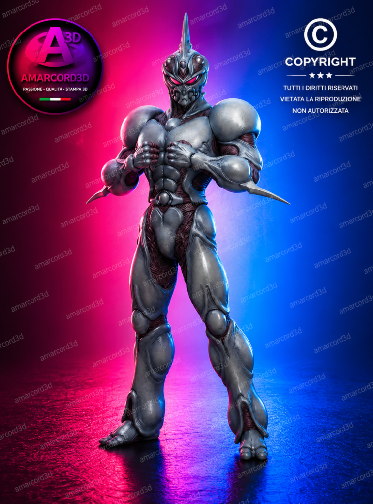 Guyver III -The Bioboosted FAN ART ACTION FIGURES Resina Stampa 3D CUSTOM Dipinta a Mano 21 cm