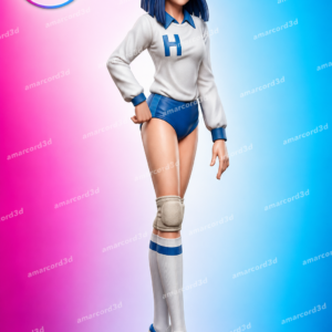 Mila e Shiro  NAMI Due cuori nella pallavolo Fan Art Action Figure in Resina 3D Diorama 18 cm Dipinto a Mano