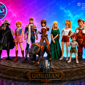 Gordian SET COMPLETO 9 PERSONAGGI Diorama 22 cm Resin Fan Art Action Figure DIPINTO A MANO